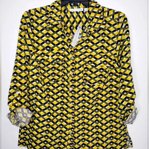 Women's Fashion Blouse Polyester Spandex Material Olive Black Yellow White Top